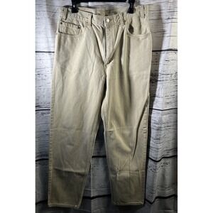 Levi's 550 Jeans Mens 36x34 Beige Tan Denim Pants Relaxed Fit Made In USA Vtg